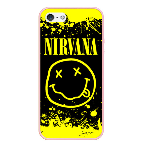 Чехол для iPhone 5/5S матовый Nirvana, цвет светло-розовый