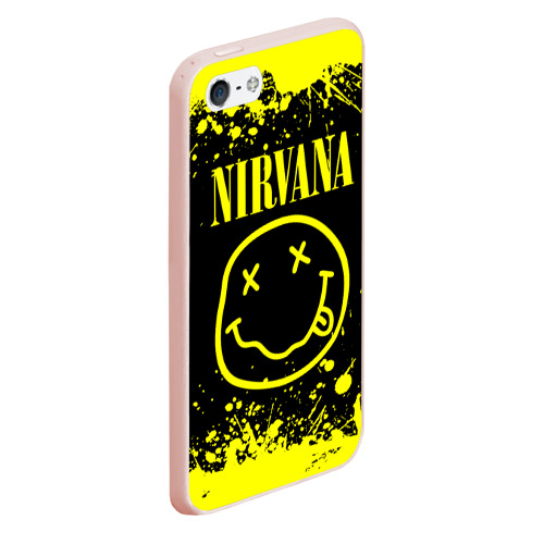 Чехол для iPhone 5/5S матовый Nirvana, цвет светло-розовый - фото 3