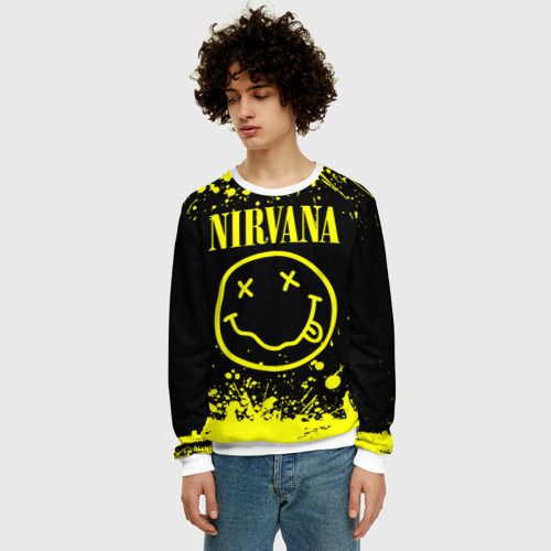 Мужской свитшот 3D Nirvana, цвет белый - фото 3