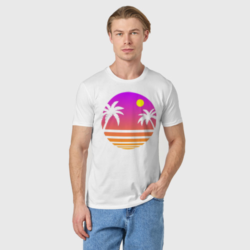 Мужская футболка хлопок Tequila Sunset, цвет белый - фото 3