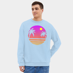 Мужской свитшот oversize без начеса хлопок Tequila Sunset - фото 2