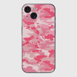 Чехол для iPhone 15 силиконовый с защитой камеры Hellboy