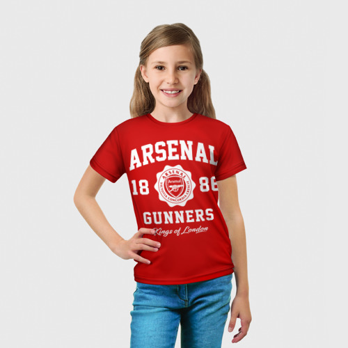 Детская футболка 3D с принтом Арсенал, вид сбоку #3