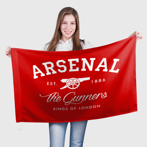 Флаг с принтом Арсенал, вид спереди №1