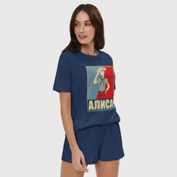 Женская пижама с шортиками хлопок Бесконечное лето. Алиса - фото 2