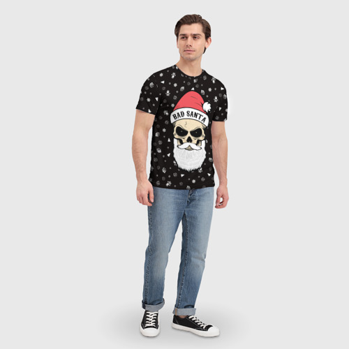 Мужская футболка 3D Bad Santa, цвет 3D печать - фото 5