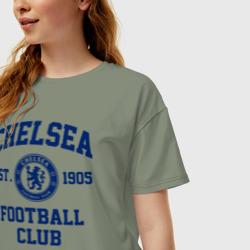 Женская футболка хлопок Oversize Челси - фото 2
