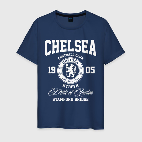 Мужская футболка хлопок Челси, цвет темно-синий