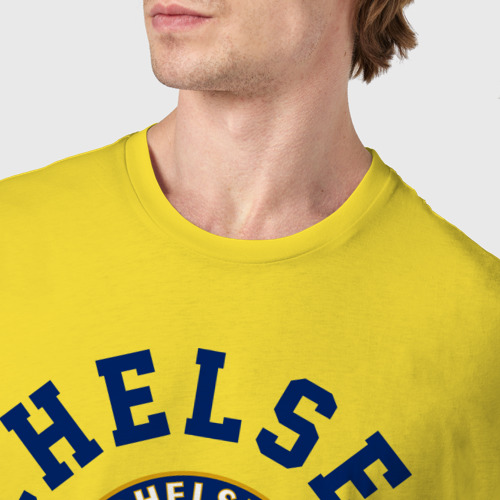 Мужская футболка хлопок Челси, цвет желтый - фото 6
