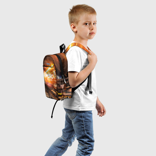 Детский рюкзак 3D с принтом Metro Exodus, вид сзади #1
