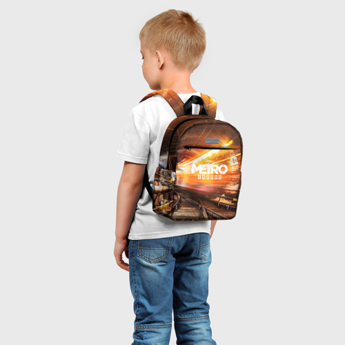 Детский рюкзак 3D с принтом Metro Exodus, фото на моделе #1