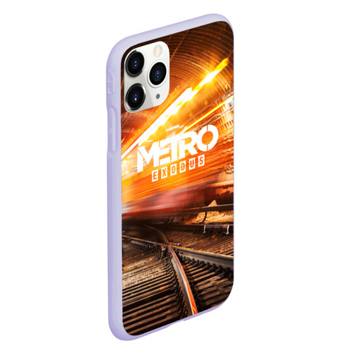Чехол для iPhone 11 Pro матовый Metro Exodus, цвет светло-сиреневый - фото 3