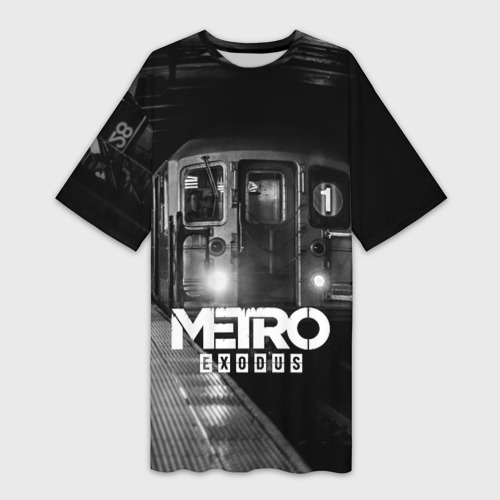 Платье-футболка 3D Metro, цвет 3D печать