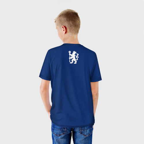 Детская футболка 3D с принтом Челси, вид сзади #2