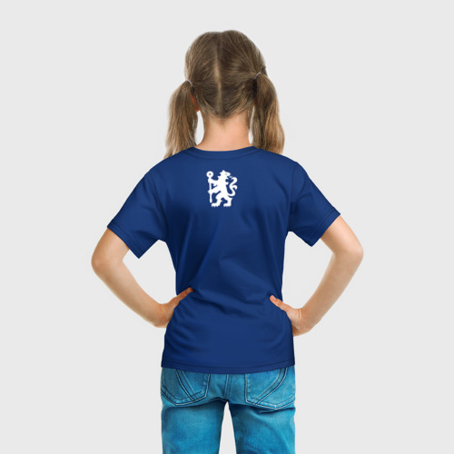 Детская футболка 3D с принтом Челси, вид сзади #2