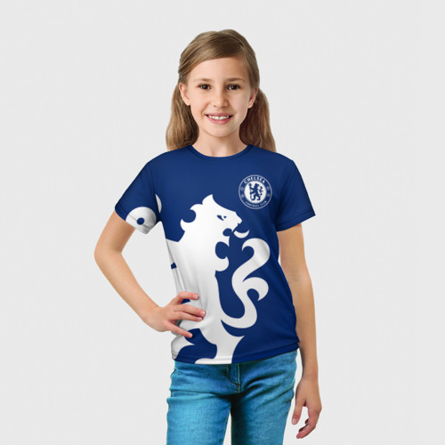 Детская футболка 3D с принтом Челси, вид сбоку #3
