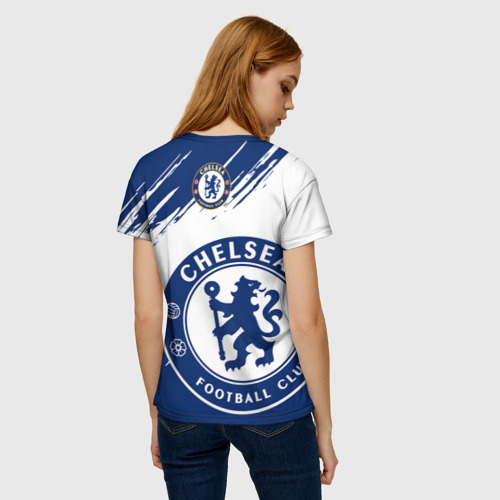 Женская футболка 3D с принтом Челси, вид сзади #2