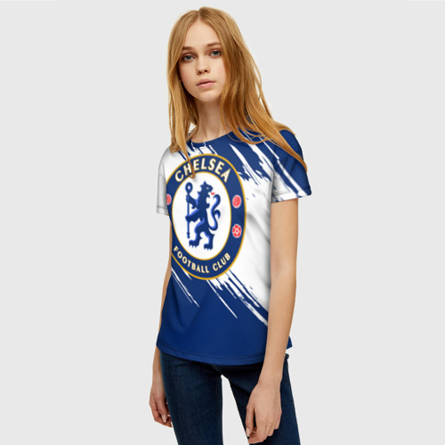 Женская футболка 3D с принтом Челси, фото на моделе #1