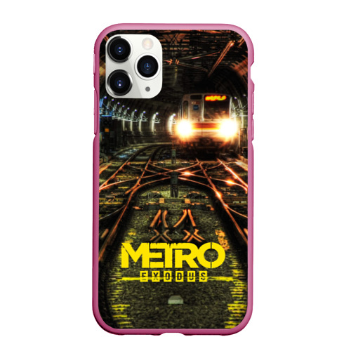 Чехол для iPhone 11 Pro матовый Metro Exodus, цвет малиновый