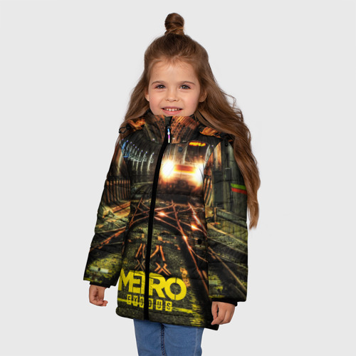 Зимняя куртка для девочек 3D Metro Exodus, цвет красный - фото 3