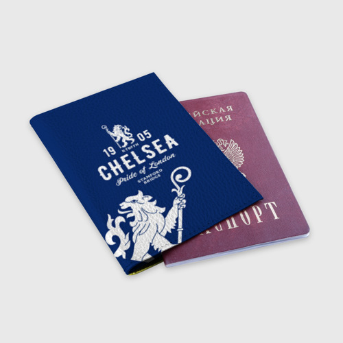 Обложка для паспорта матовая кожа Челси, цвет желтый - фото 3