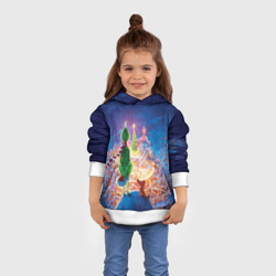 Толстовка с принтом Dr. Seuss' The Grinch для ребенка, вид на модели спереди №3. Цвет основы: белый