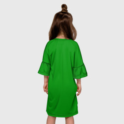 Платье с принтом Dr. Seuss' The Grinch для ребенка, вид на модели сзади №2. Цвет основы: белый