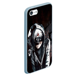 Чехол для iPhone 5/5S матовый Ken Kaneki в капюшоне - фото 2