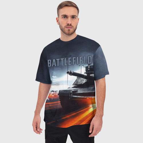 Мужская футболка oversize 3D Battlefield, цвет 3D печать - фото 3