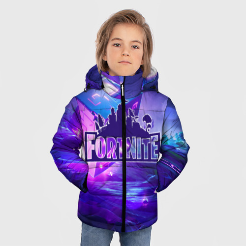 Зимняя куртка для мальчиков 3D Fortnite, цвет черный - фото 3