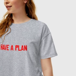 Женская футболка хлопок Oversize RDR2 У меня есть план сзади - фото 2