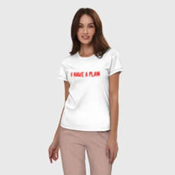 Женская пижама с белой футболкой хлопок RDR2 У меня есть план сзади - фото 2