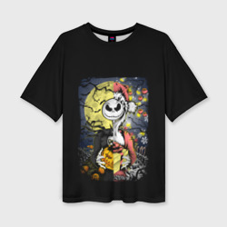 Женская футболка oversize 3D The Nightmare Before Christmas