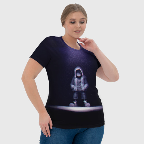 Женская футболка 3D с принтом Санс, фото #4