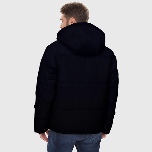 Мужская зимняя куртка 3D с принтом Санс, вид сзади #2