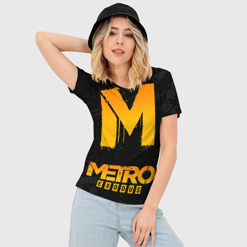 Женская футболка 3D Slim Metro Exodus, цвет 3D печать - фото 3