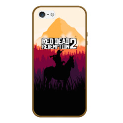 Чехол для iPhone 5/5S матовый Red Dead Redemption 2