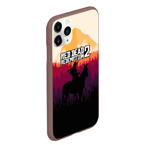 Чехол для iPhone 11 Pro Max матовый Red Dead Redemption 2, цвет коричневый - фото 3