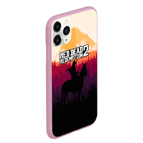 Чехол для iPhone 11 Pro Max матовый Red Dead Redemption 2, цвет розовый - фото 3