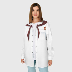 Женская рубашка oversize 3D Форма пионера бесконечное лето - фото 2