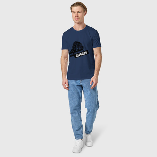 Мужская футболка хлопок Offroad Adventure, цвет темно-синий - фото 5
