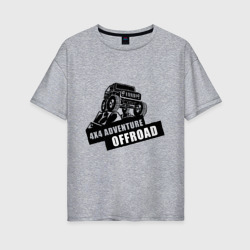 Женская футболка хлопок Oversize Offroad Adventure