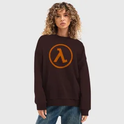 Женский свитшот oversize без начеса хлопок Half-life - фото 2