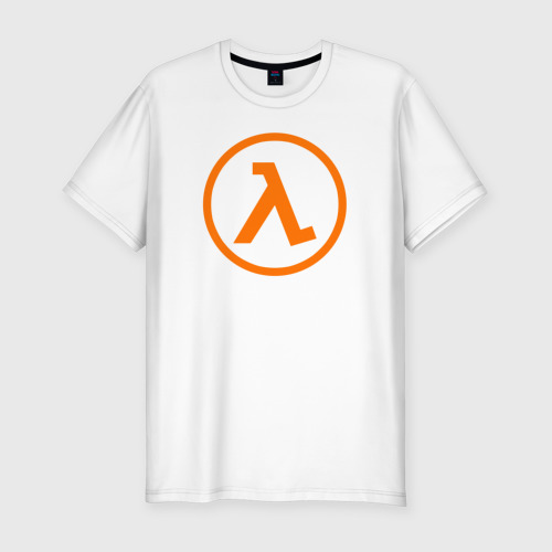 Мужская приталенная футболка из хлопка с принтом Half-life, вид спереди №1