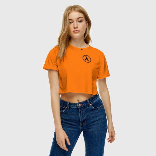 Женская футболка Crop-top 3D Half-life, цвет 3D печать - фото 3