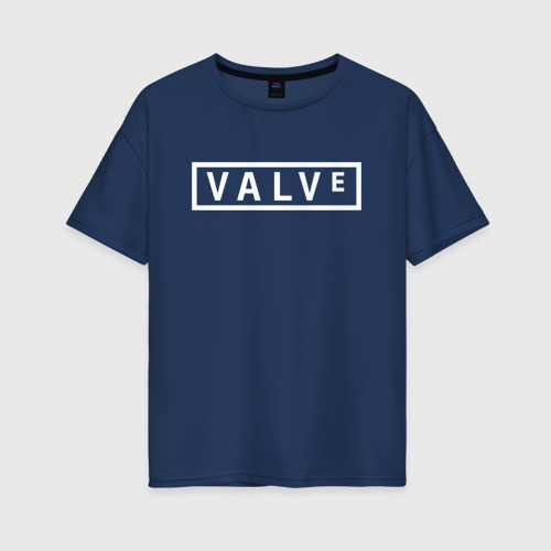 Женская футболка хлопок Oversize с принтом Valve Portal Half-life, вид спереди #2