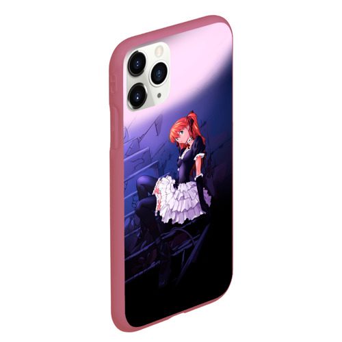 Чехол для iPhone 11 Pro Max матовый Аска Лэнгли горничная, цвет малиновый - фото 3