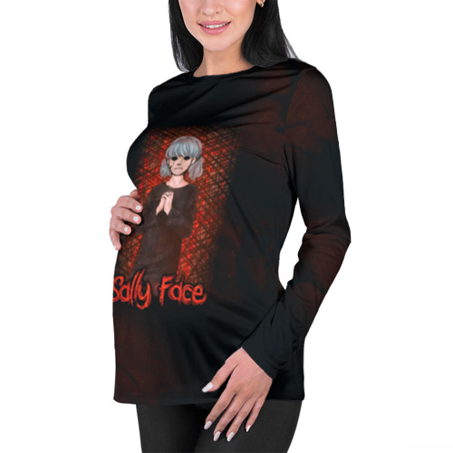 Женский лонгслив 3D для беременных Sally Face Фото 01 Женский лонгслив 3D для беременных Sally Face Фото 01