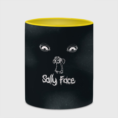 Кружка с полной запечаткой Sally Face, цвет белый + желтый - фото 4