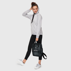 Рюкзак с принтом Sally Face для женщины, вид на модели спереди №4. Цвет основы: белый